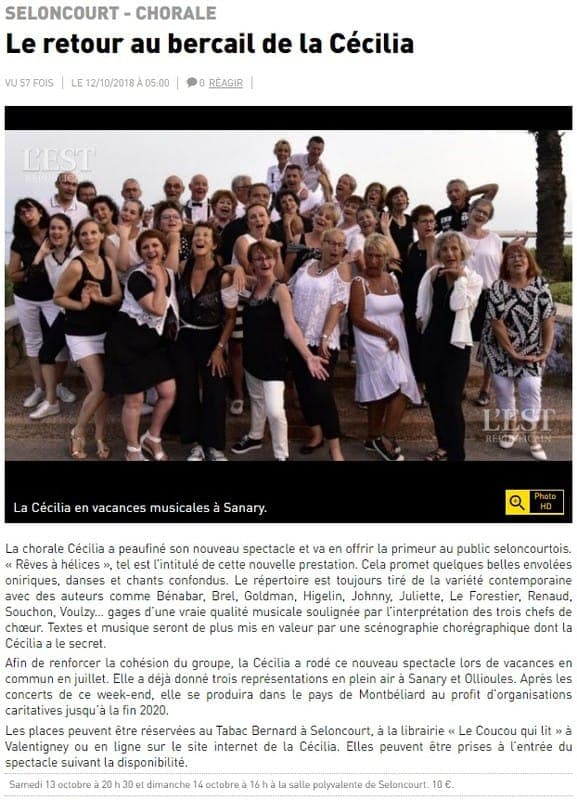 La Cecilia groupe vacances musicales Sanary 2019