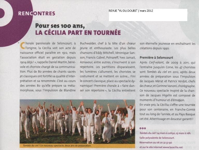 Revue « Vu du Doubs » — La Cécilia en tournée de spectacles