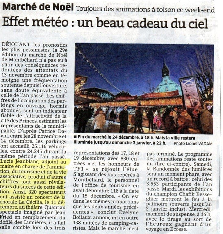 Presse — agenda événementiel Montbéliard