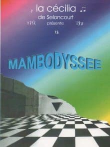 Affiche spectacle Mambodyssée design graphique arc-en-ciel